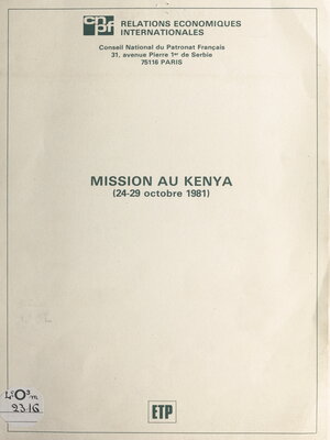 cover image of Misson au Kenya (24-29 octobre 1981)